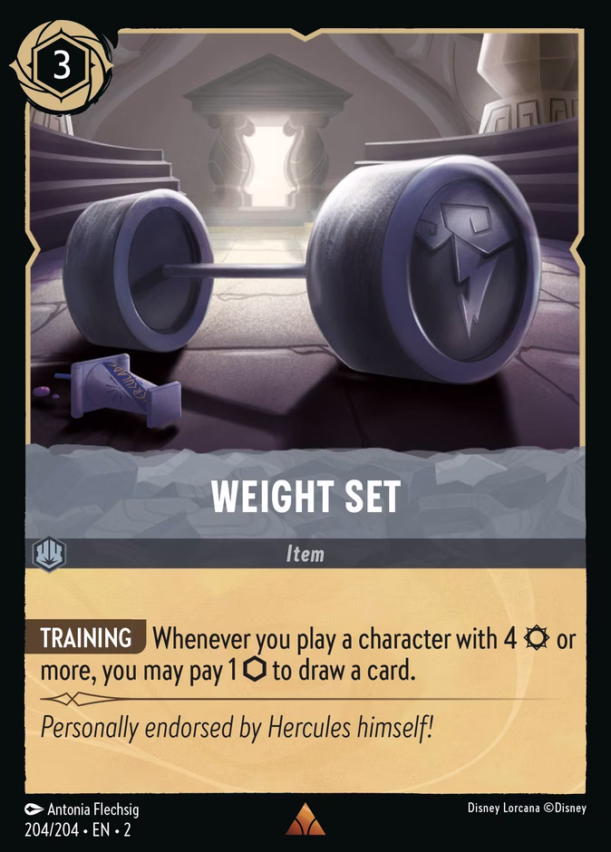Weight Set — Rise of the Floodborn #204 (Disney Lorcana card)