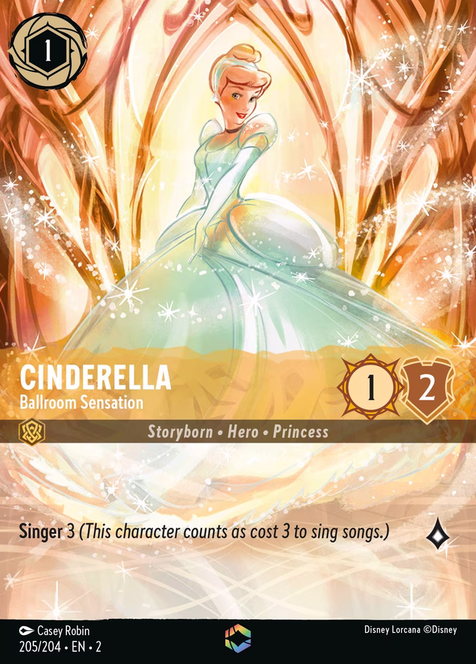 Cinderella - Ballroom Sensation — Rise of the Floodborn #205 (Disney Lorcana card)