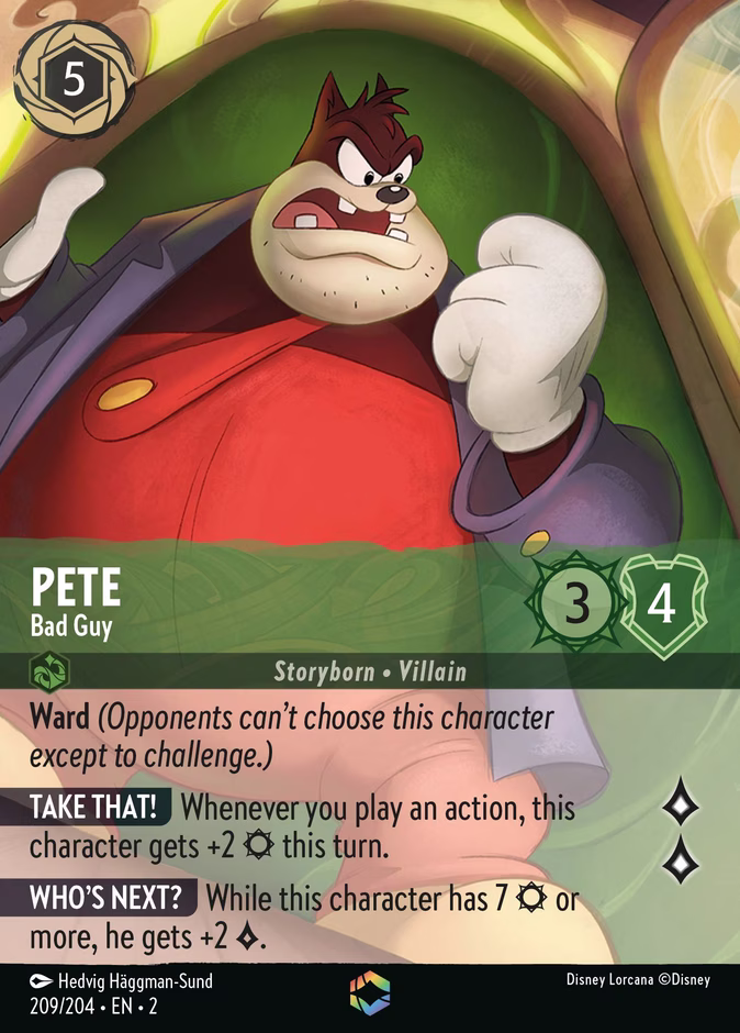 Pete - Bad Guy — Rise of the Floodborn #209 (Disney Lorcana card)