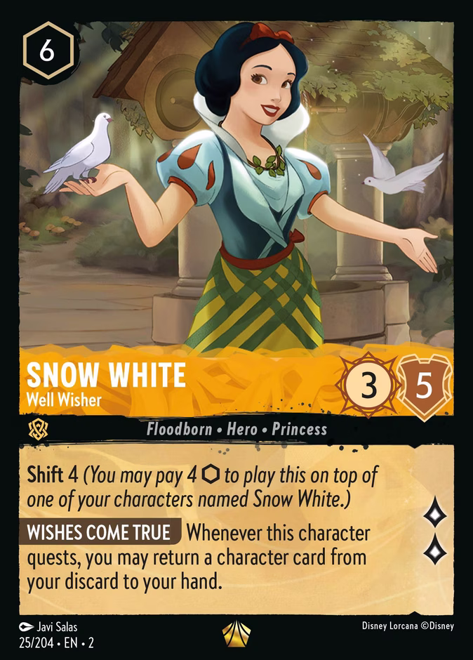 Snow White - Well Wisher — Rise of the Floodborn #25 (Disney Lorcana card)