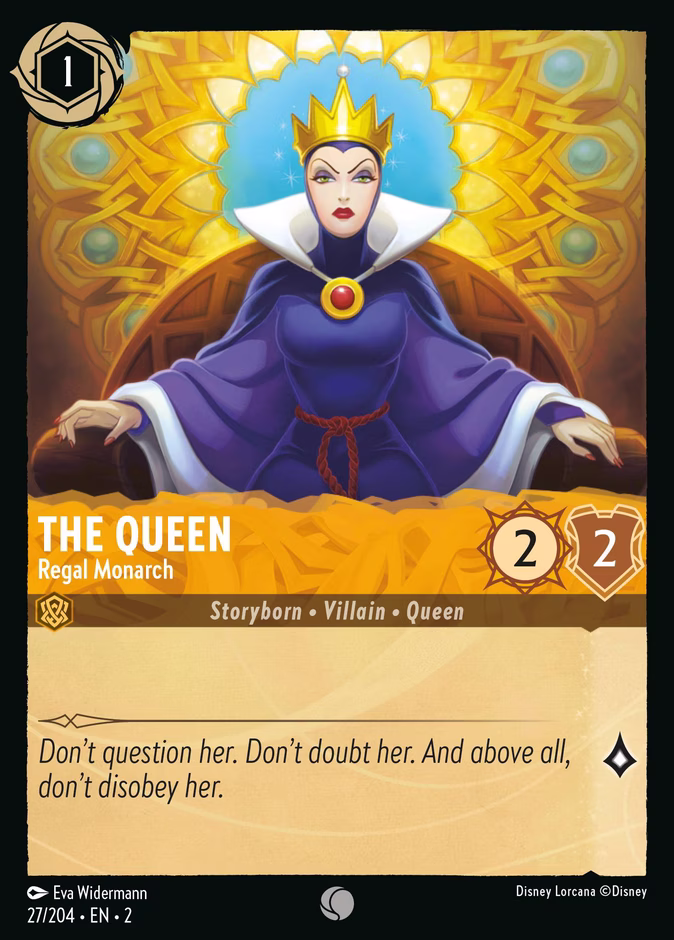 The Queen - Regal Monarch — Rise of the Floodborn #27 (Disney Lorcana card)