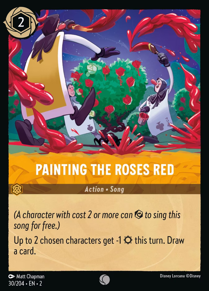 Painting the Roses Red — Rise of the Floodborn #30 (Disney Lorcana card)