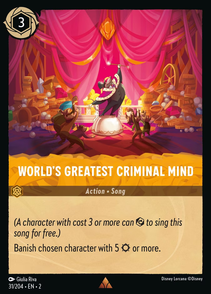 World's Greatest Criminal Mind — Rise of the Floodborn #31 (Disney Lorcana card)