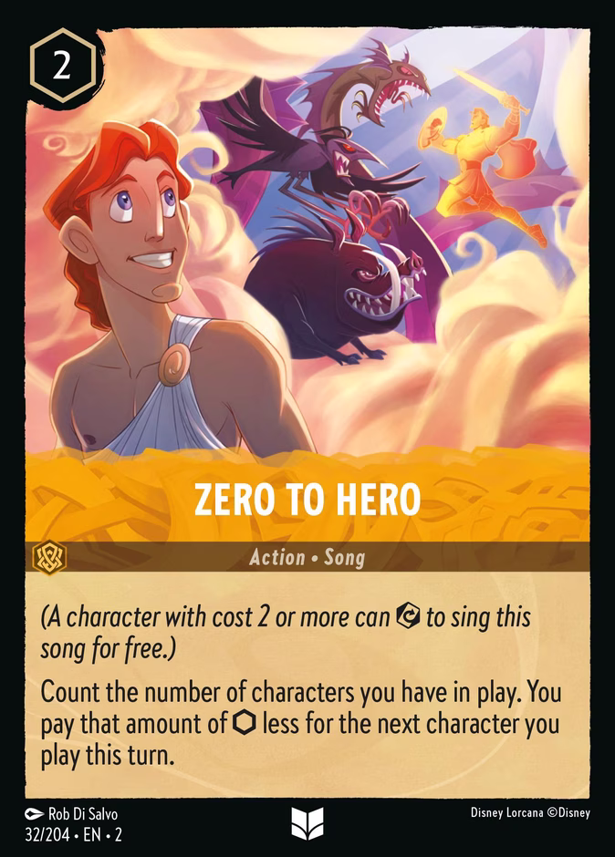 Zero to Hero — Rise of the Floodborn #32 (Disney Lorcana card)