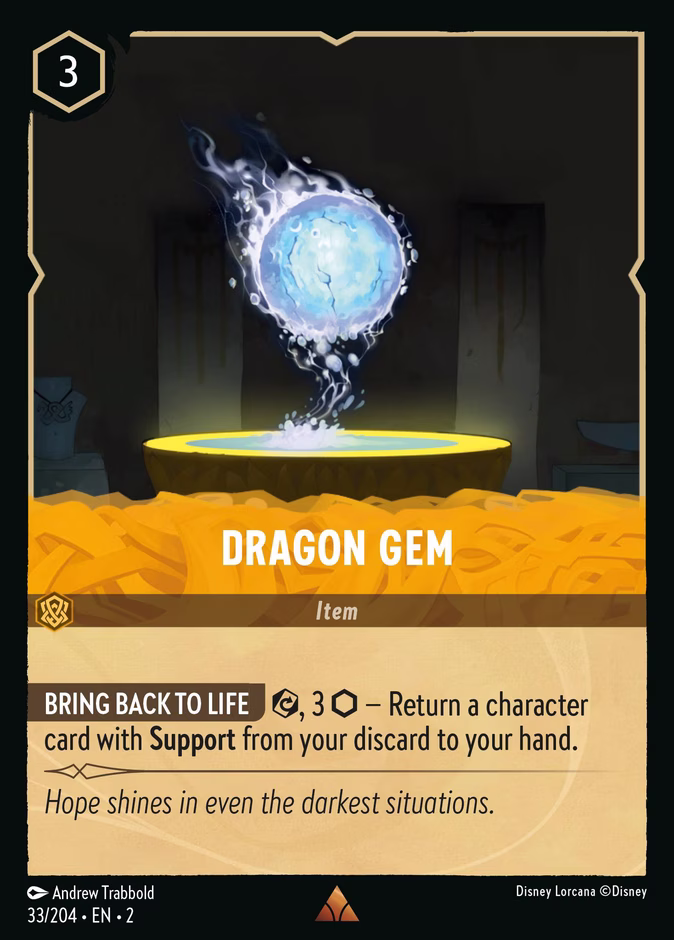 Dragon Gem — Rise of the Floodborn #33 (Disney Lorcana card)