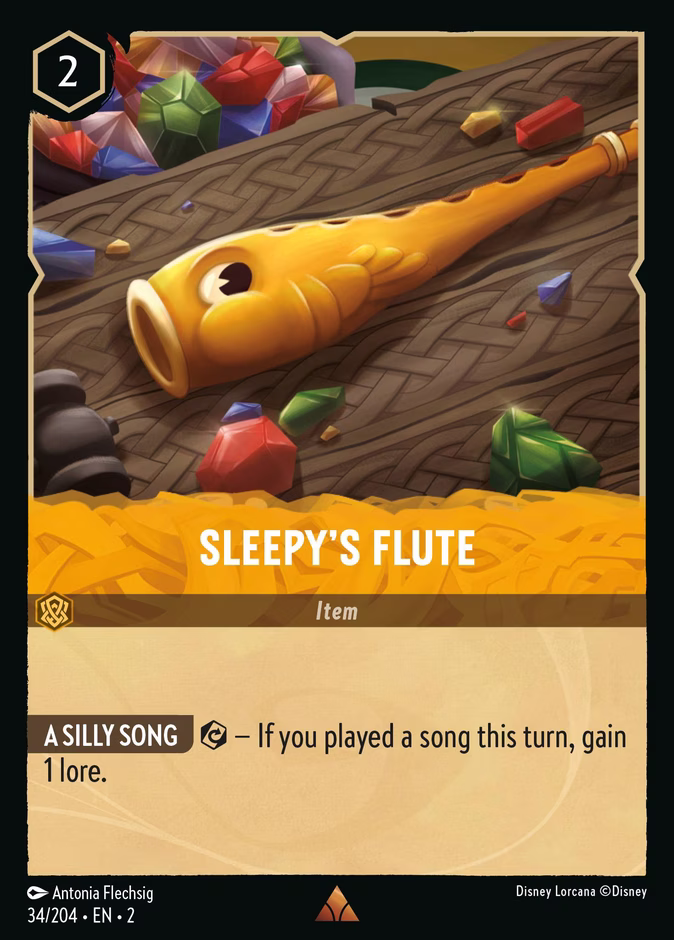Sleepy's Flute — Rise of the Floodborn #34 (Disney Lorcana card)