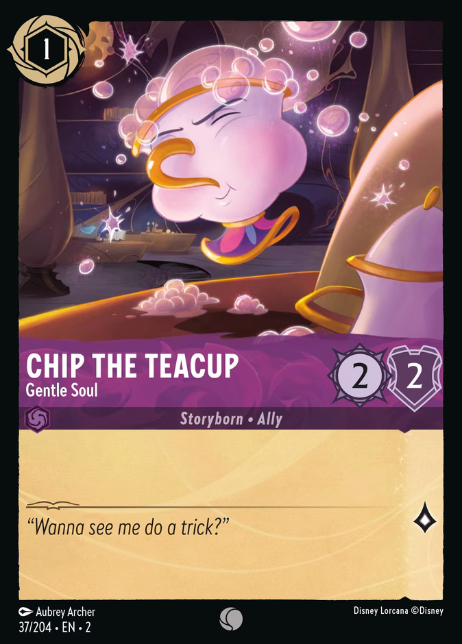 Chip the Teacup - Gentle Soul — Rise of the Floodborn #37 (Disney Lorcana card)