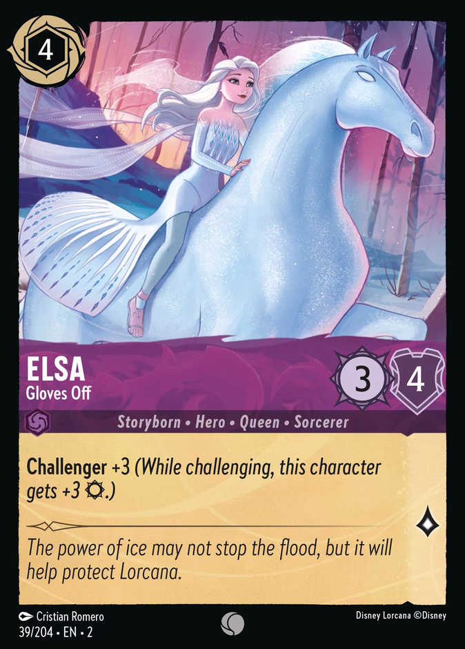 Elsa - Gloves Off — Rise of the Floodborn #39 (Disney Lorcana card)