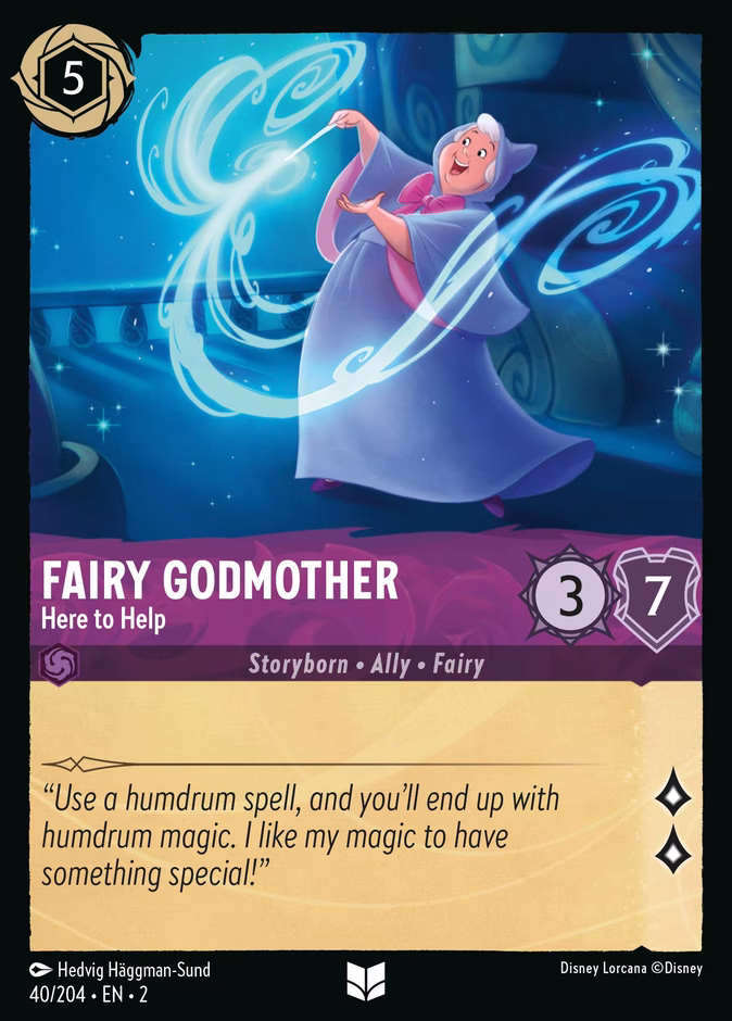 Fairy Godmother - Here to Help — Rise of the Floodborn #40 (Disney Lorcana card)