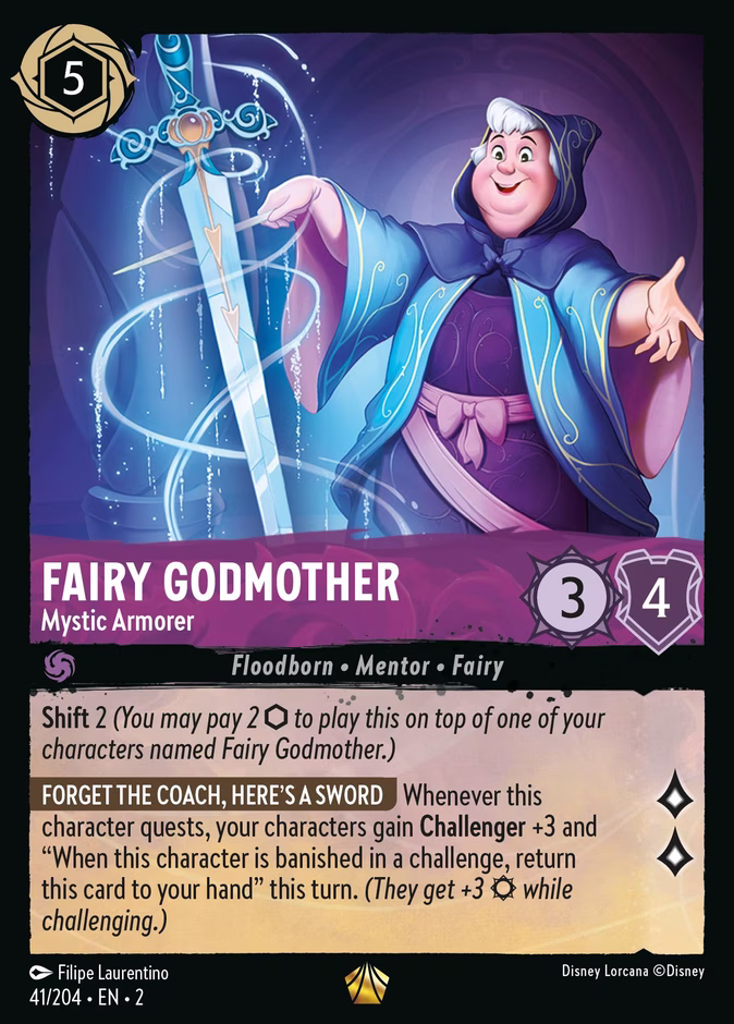 Fairy Godmother - Mystic Armorer — Rise of the Floodborn #41 (Disney Lorcana card)