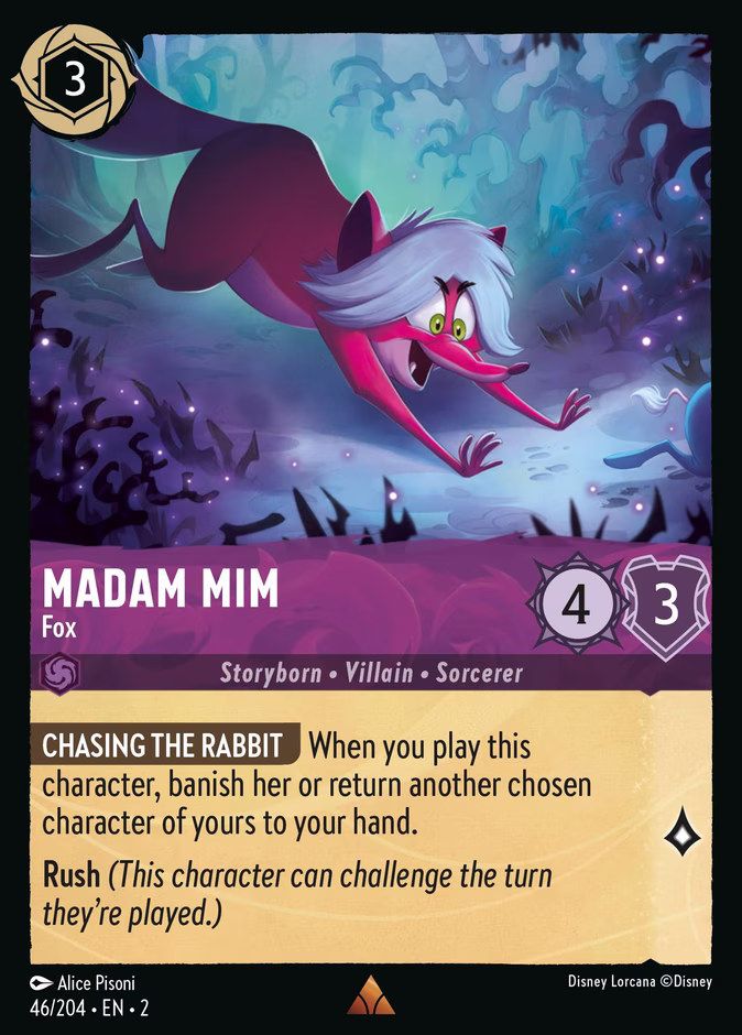 Madam Mim - Fox — Rise of the Floodborn #46 (Disney Lorcana card)