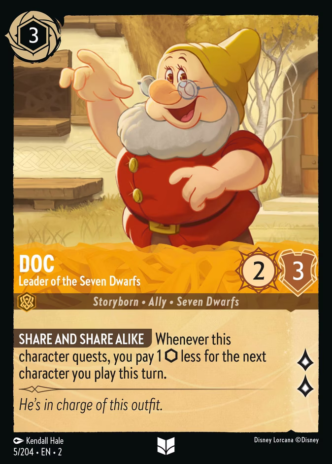 Doc - Leader of the Seven Dwarfs — Rise of the Floodborn #5 (Disney Lorcana card)