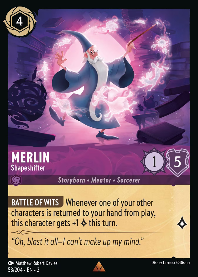 Merlin - Shapeshifter — Rise of the Floodborn #53 (Disney Lorcana card)