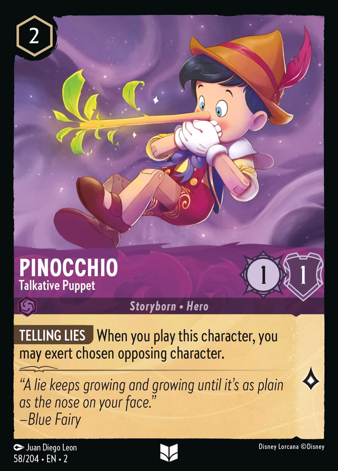 Pinocchio - Talkative Puppet — Rise of the Floodborn #58 (Disney Lorcana card)