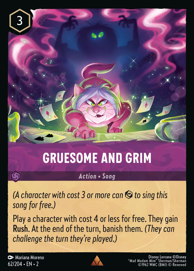Gruesome and Grim — Rise of the Floodborn #62 (Disney Lorcana card)