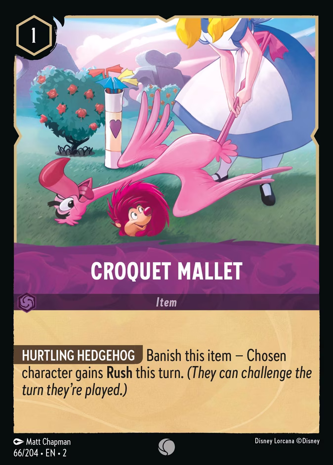 Croquet Mallet — Rise of the Floodborn #66 (Disney Lorcana card)