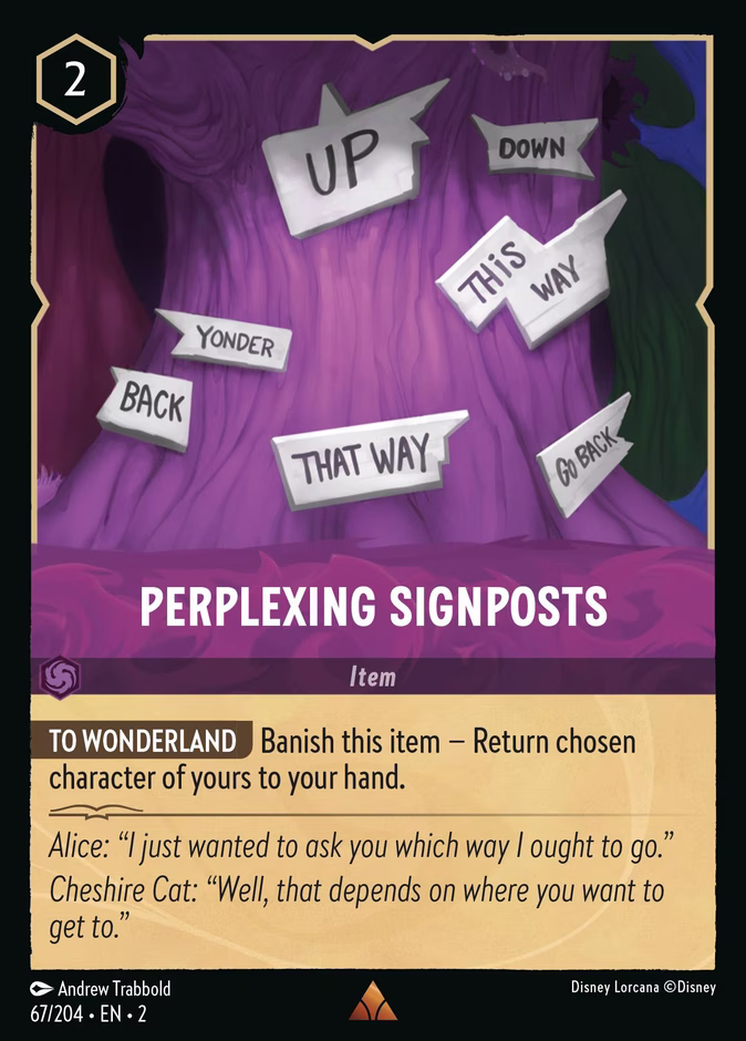 Perplexing Signposts — Rise of the Floodborn #67 (Disney Lorcana card)