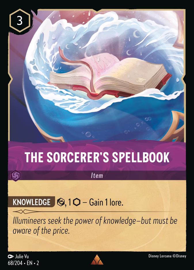 The Sorcerer's Spellbook — Rise of the Floodborn #68 (Disney Lorcana card)