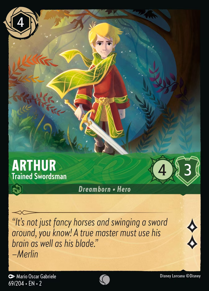 Arthur - Trained Swordsman — Rise of the Floodborn #69 (Disney Lorcana card)