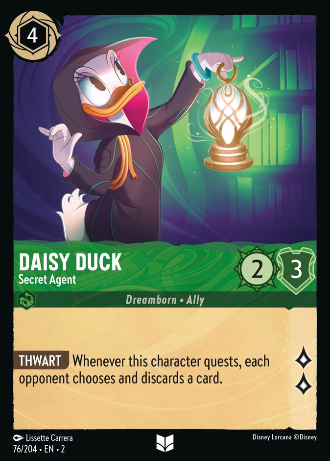 Daisy Duck - Secret Agent — Rise of the Floodborn #76 (Disney Lorcana card)