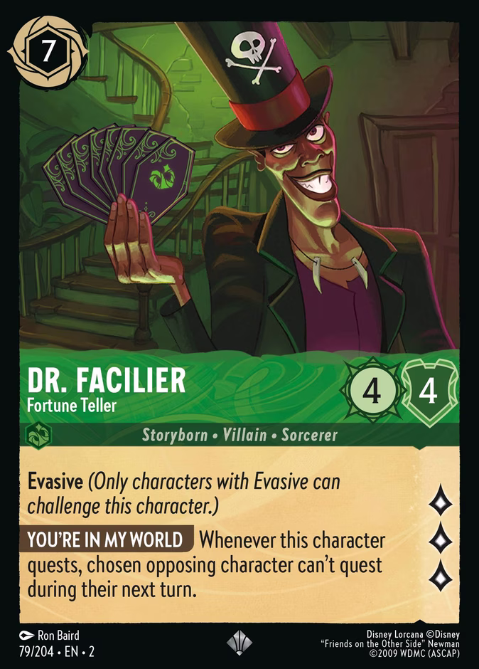 Dr. Facilier - Fortune Teller — Rise of the Floodborn #79 (Disney Lorcana card)