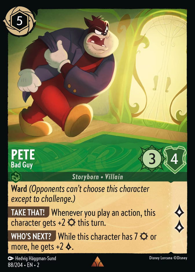Pete - Bad Guy — Rise of the Floodborn #88 (Disney Lorcana card)