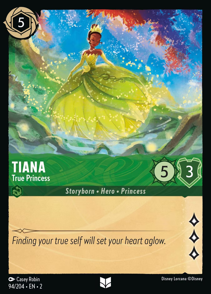 Tiana - True Princess — Rise of the Floodborn #94 (Disney Lorcana card)