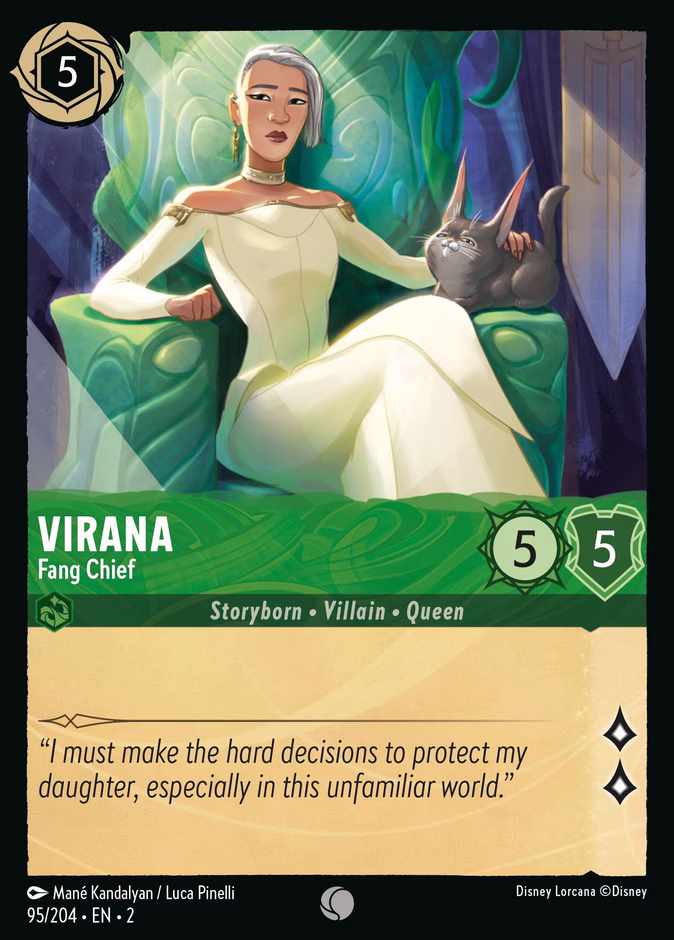 Virana - Fang Chief — Rise of the Floodborn #95 (Disney Lorcana card)