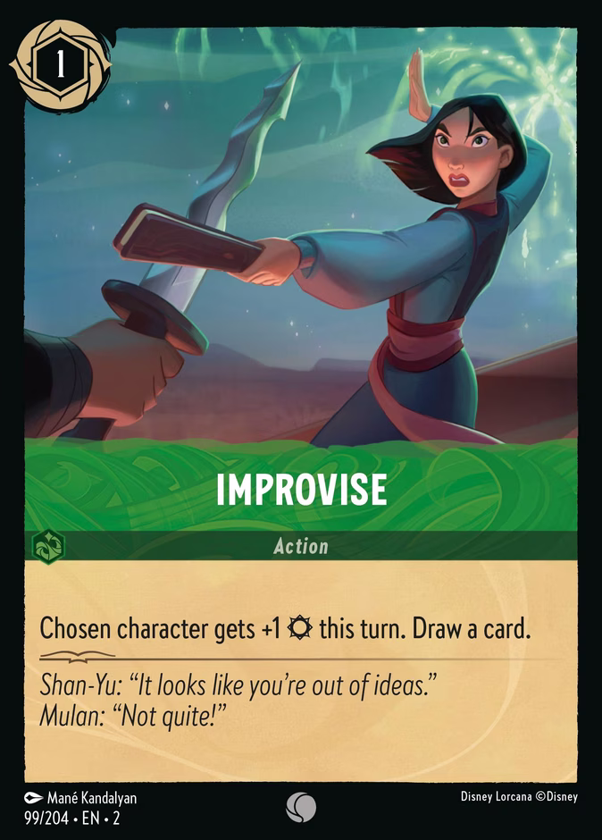 Improvise — Rise of the Floodborn #99 (Disney Lorcana card)