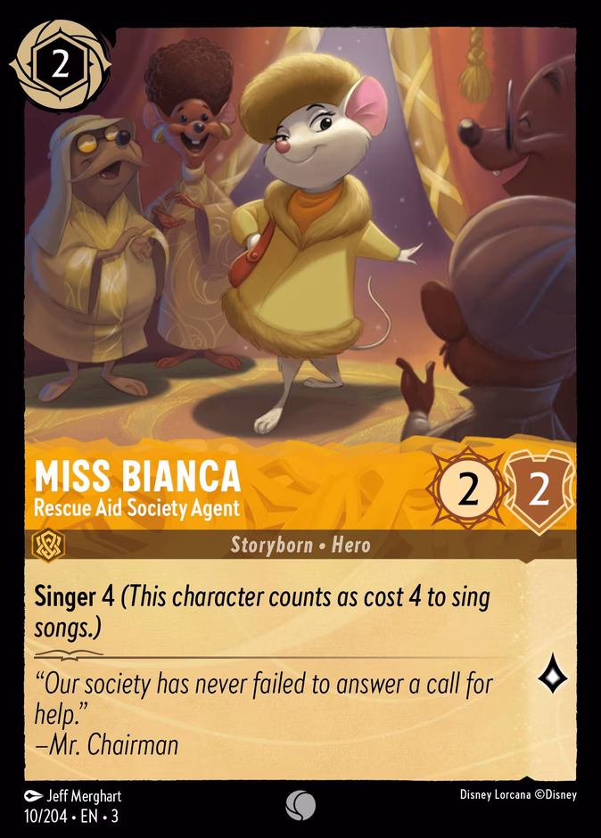 Miss Bianca - Rescue Aid Society Agent — Into the Inklands #10 (Disney Lorcana card)