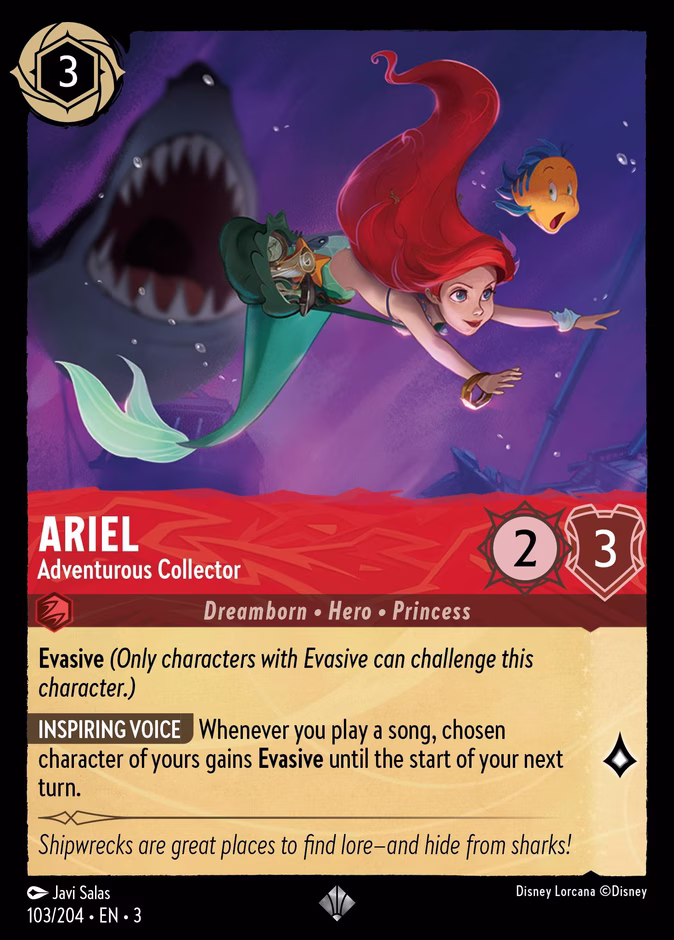 Ariel - Adventurous Collector — Into the Inklands #103 (Disney Lorcana card)