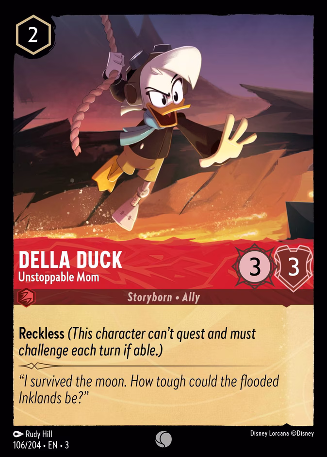Della Duck - Unstoppable Mom — Into the Inklands #106 (Disney Lorcana card)