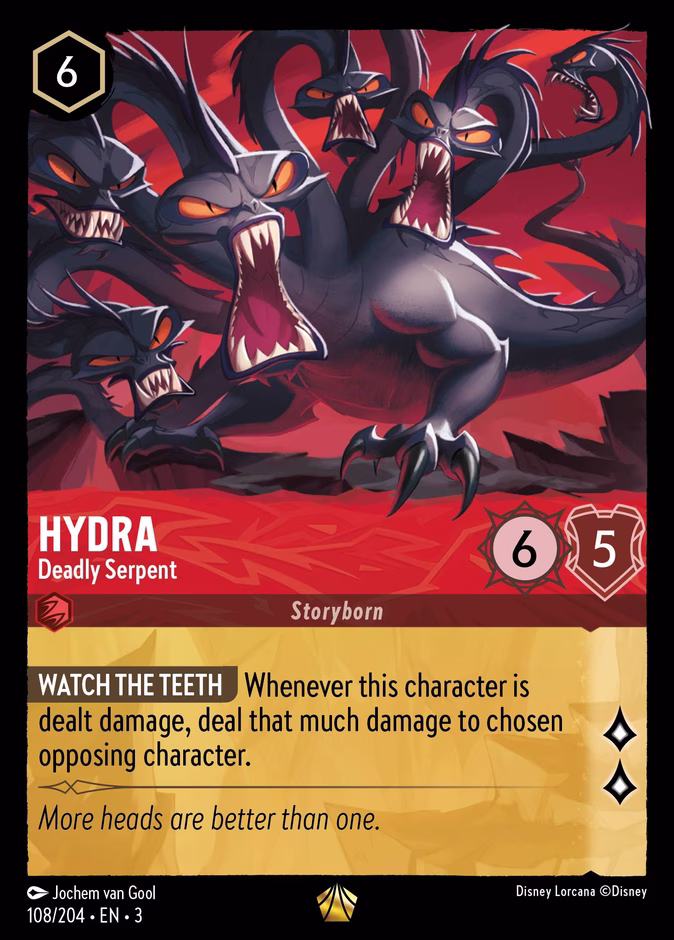 Hydra - Deadly Serpent — Into the Inklands #108 (Disney Lorcana card)