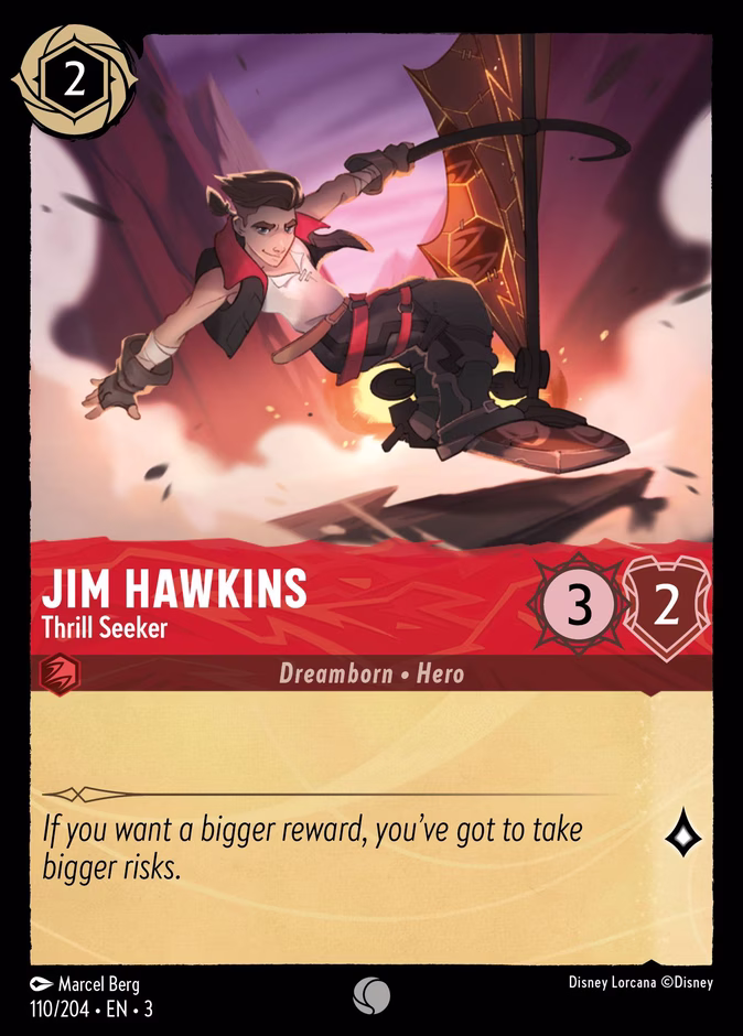 Jim Hawkins - Thrill Seeker — Into the Inklands #110 (Disney Lorcana card)