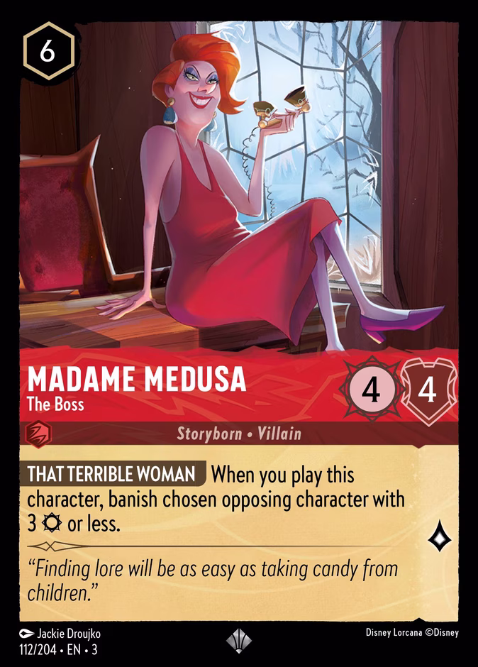 Madame Medusa - The Boss — Into the Inklands #112 (Disney Lorcana card)