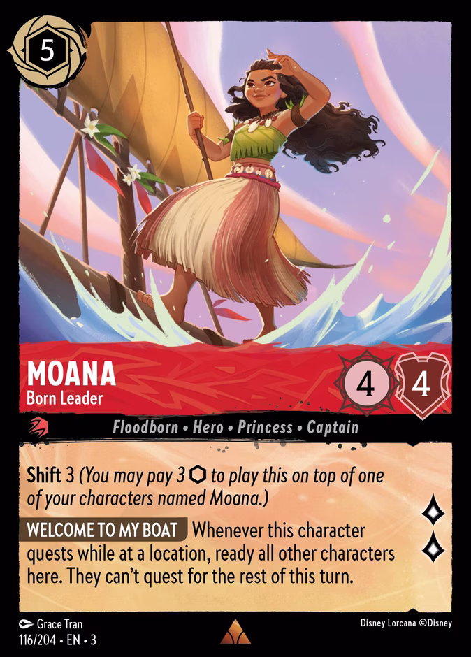 Moana - Born Leader — Into the Inklands #116 (Disney Lorcana card)