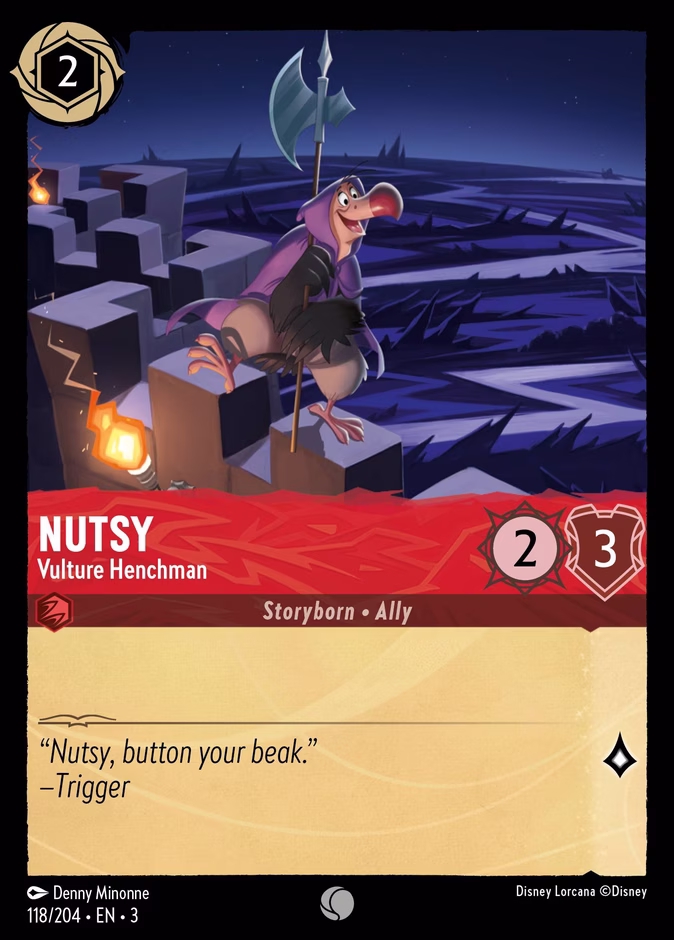 Nutsy - Vulture Henchman — Into the Inklands #118 (Disney Lorcana card)
