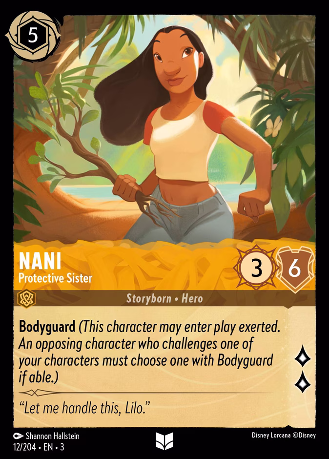 Nani - Protective Sister — Into the Inklands #12 (Disney Lorcana card)