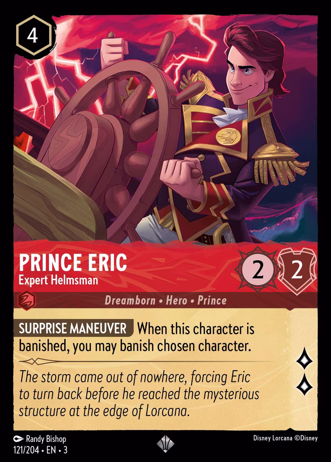 Prince Eric - Expert Helmsman — Into the Inklands #121 (Disney Lorcana card)