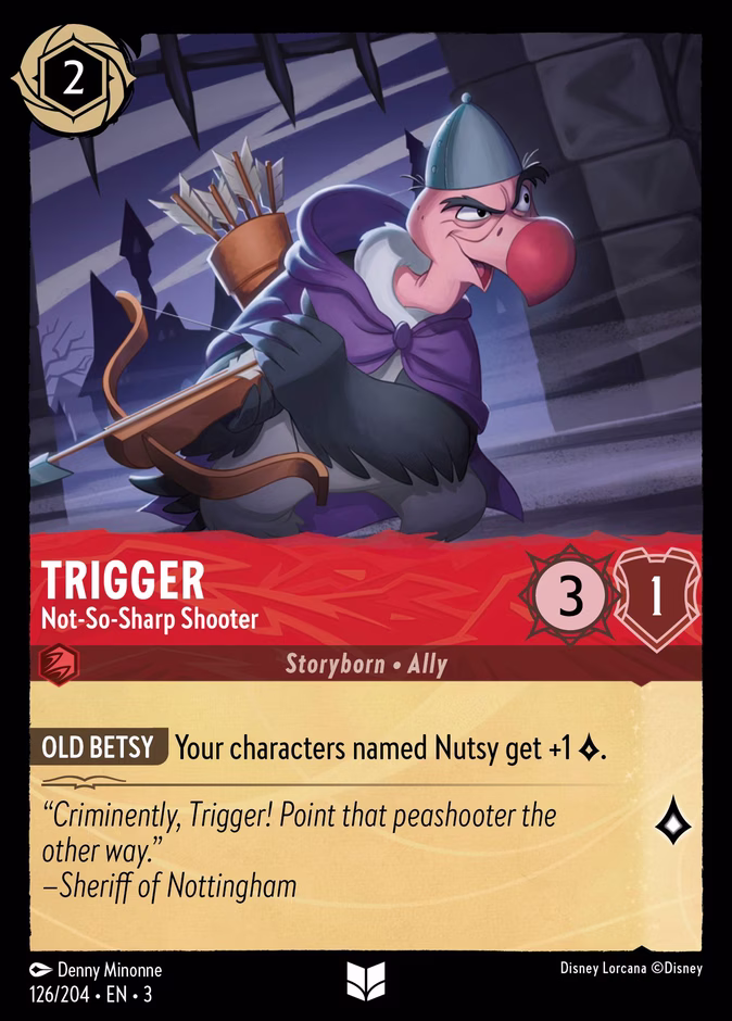 Trigger - Not-So-Sharp Shooter — Into the Inklands #126 (Disney Lorcana card)