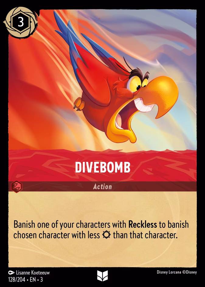 Divebomb — Into the Inklands #128 (Disney Lorcana card)