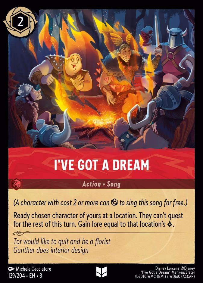 I've Got a Dream — Into the Inklands #129 (Disney Lorcana card)