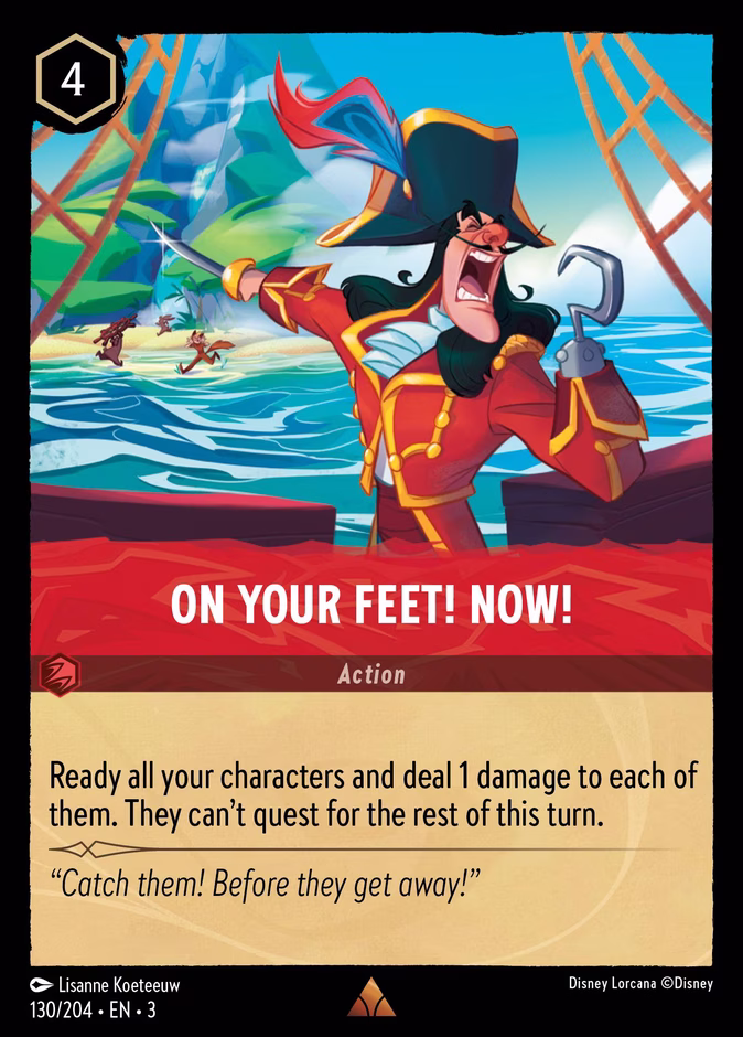 On Your Feet! Now! — Into the Inklands #130 (Disney Lorcana card)