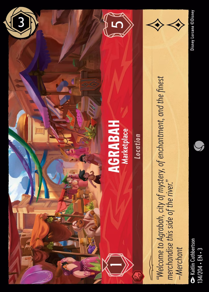 Agrabah - Marketplace — Into the Inklands #134 (Disney Lorcana card)