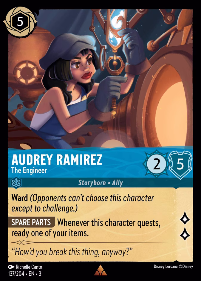 Audrey Ramirez - The Engineer — Into the Inklands #137 (Disney Lorcana card)