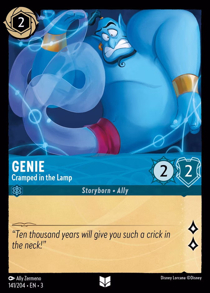 Genie - Cramped in the Lamp — Into the Inklands #141 (Disney Lorcana card)