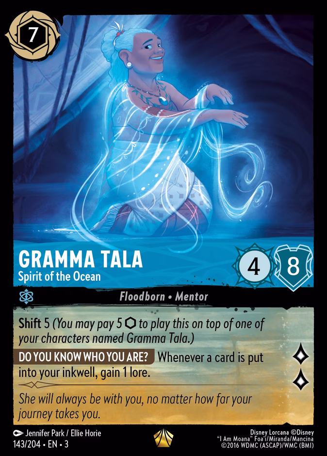 Gramma Tala - Spirit of the Ocean — Into the Inklands #143 (Disney Lorcana card)