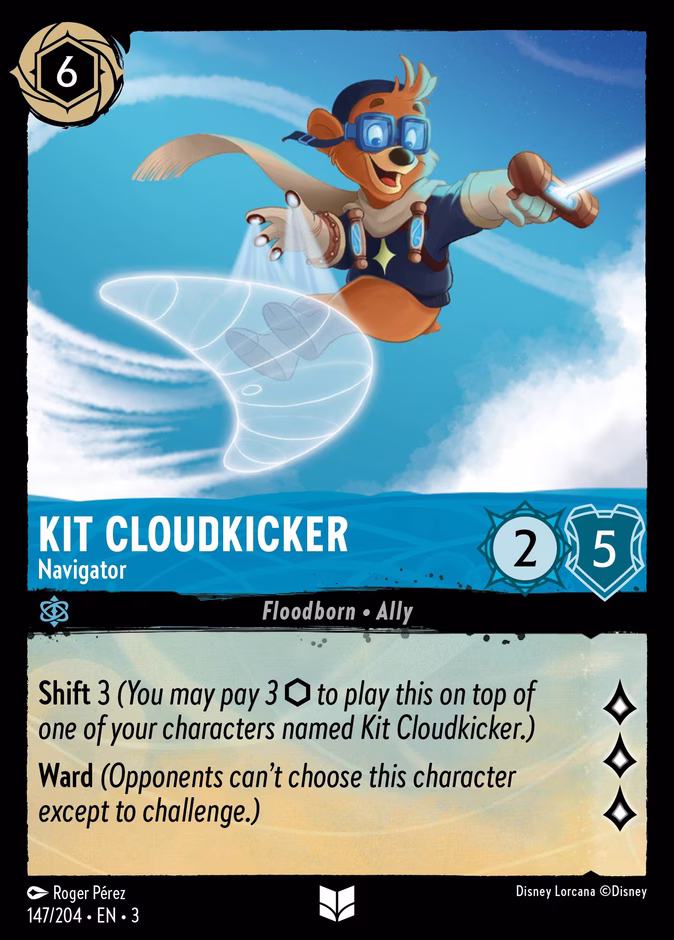 Kit Cloudkicker - Navigator — Into the Inklands #147 (Disney Lorcana card)