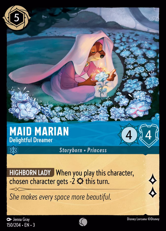 Maid Marian - Delightful Dreamer — Into the Inklands #150 (Disney Lorcana card)