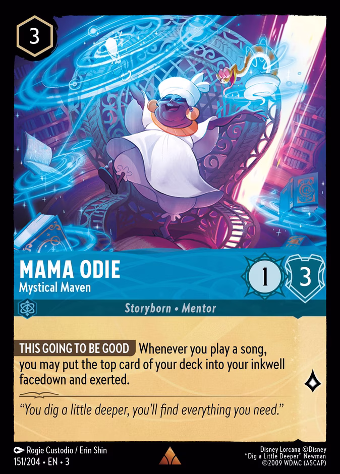 Mama Odie - Mystical Maven — Into the Inklands #151 (Disney Lorcana card)